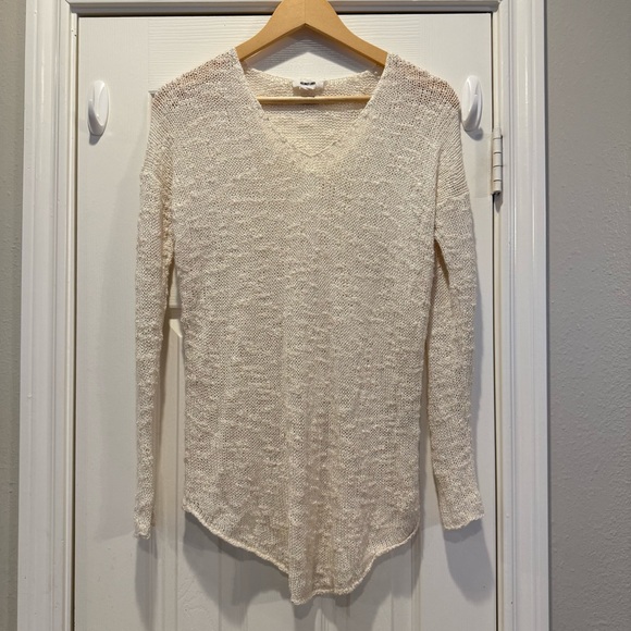 Helmut Lang Women's Knit Top 100% Silk Women’s XS Lightweight Sweater Coastal - Picture 1 of 8